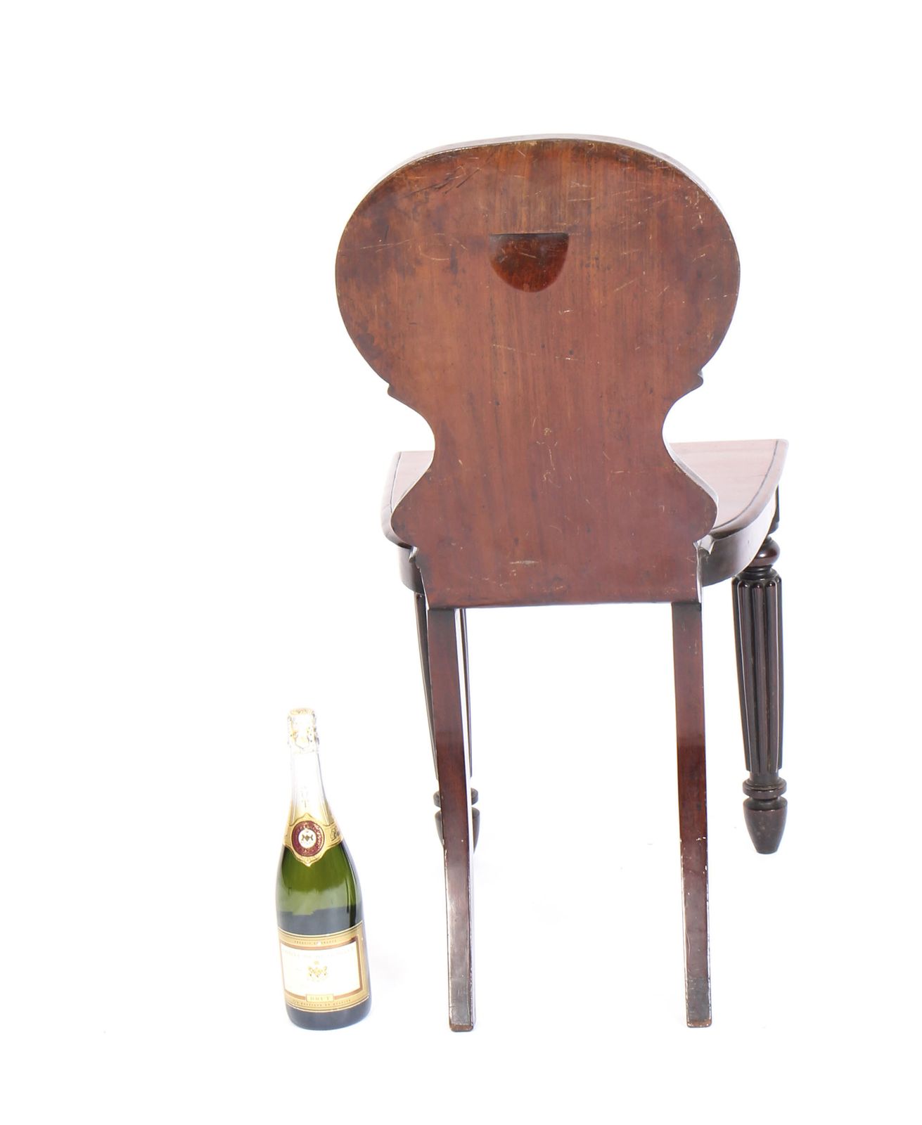 photo for sale Antique Pair Regency Mahogany Hall Chairs By Gilllows C1820 19th Century