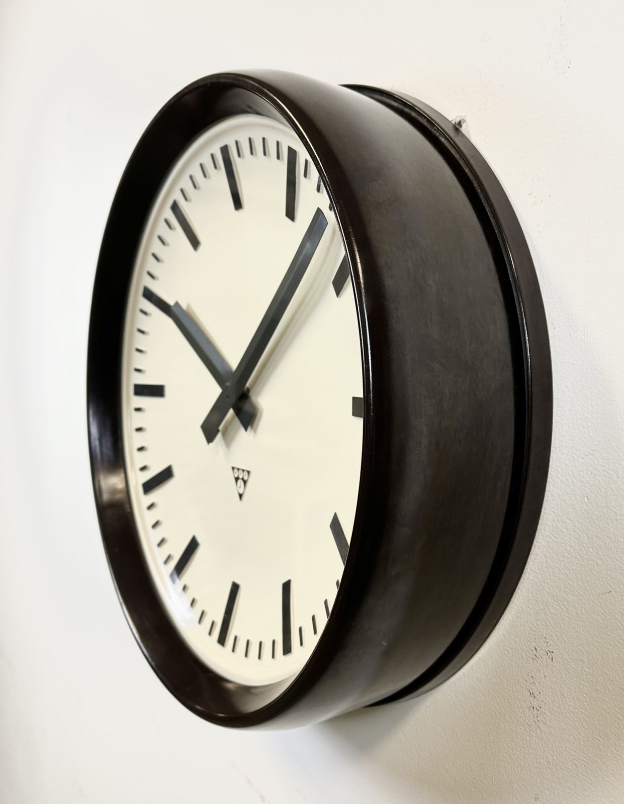 Large Industrial Bakelite Factory Wall Clock From Pragotron, 1960s photo buy