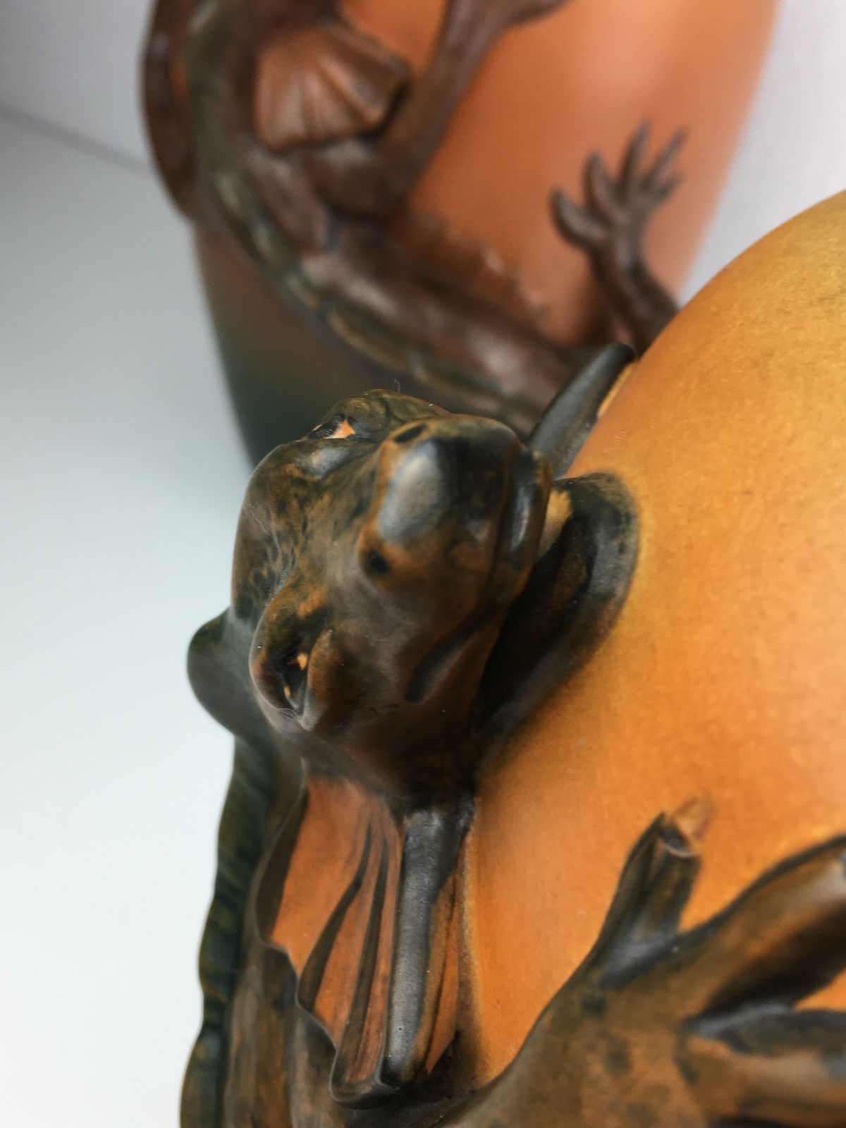 photo furniture Set Of Two Hand Crafted Danish Art Nouveau Lizard Vases By P. Ipsens Enke 1890's