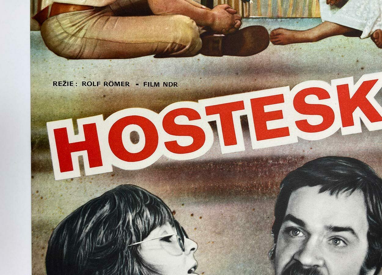 Original Film Poster, Hostess, Dimitrij Kadrnožka, 1976, Genuine Czech Vintage Print photo 51.0
