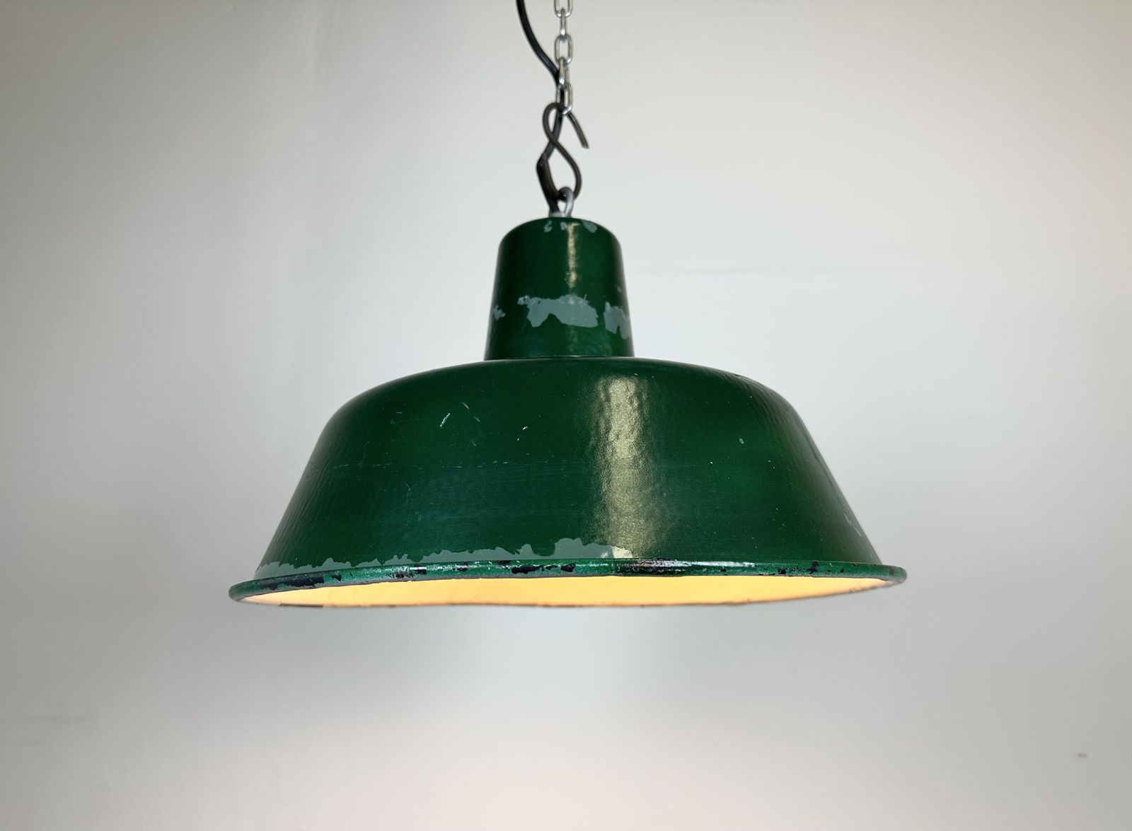 Green Industrial Factory Pendant Lamp, 1960s photo buy