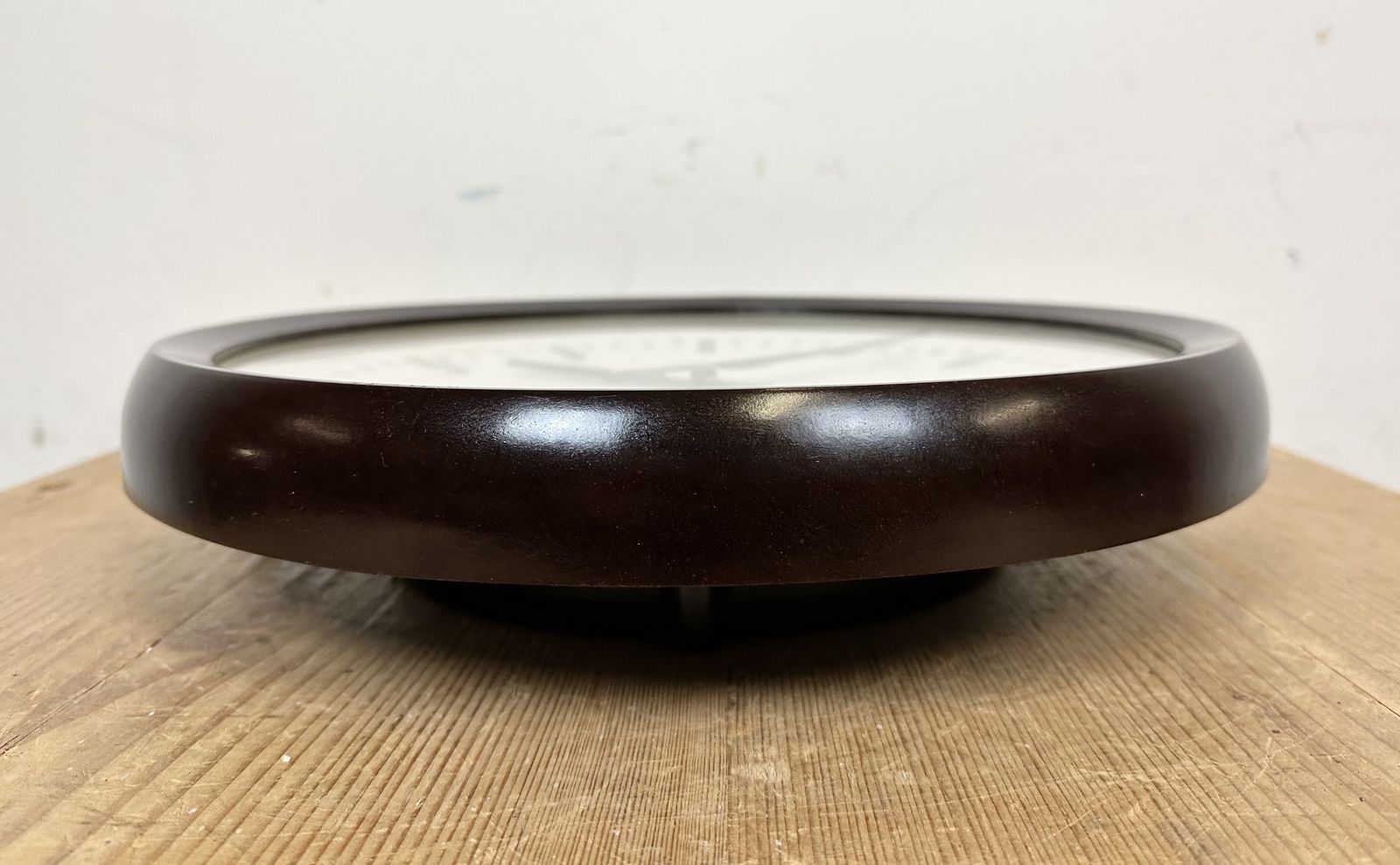 Industrial Bakelite Factory Wall Clock From Pragotron, 1970s  6x photo 279.0