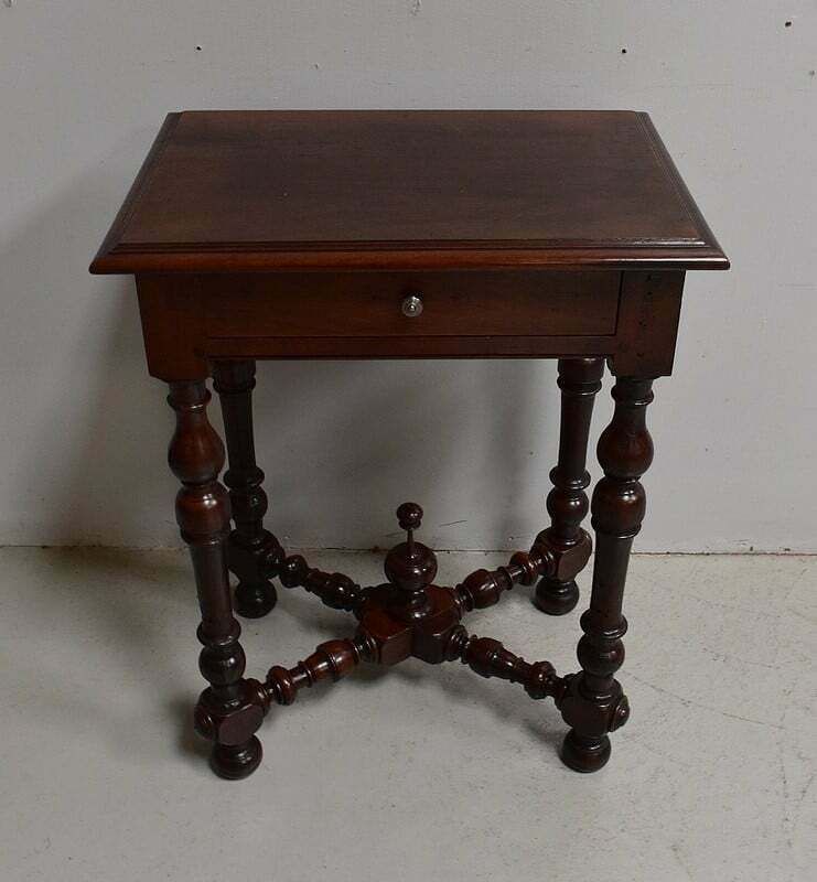 Small Table In Solid Walnut, Louis XIV Style   1st Part Of The 19th Century