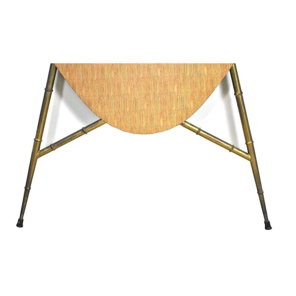 Italian Midcentury 1960s Consolle In Brass And Wood (No Stools) photo vintage