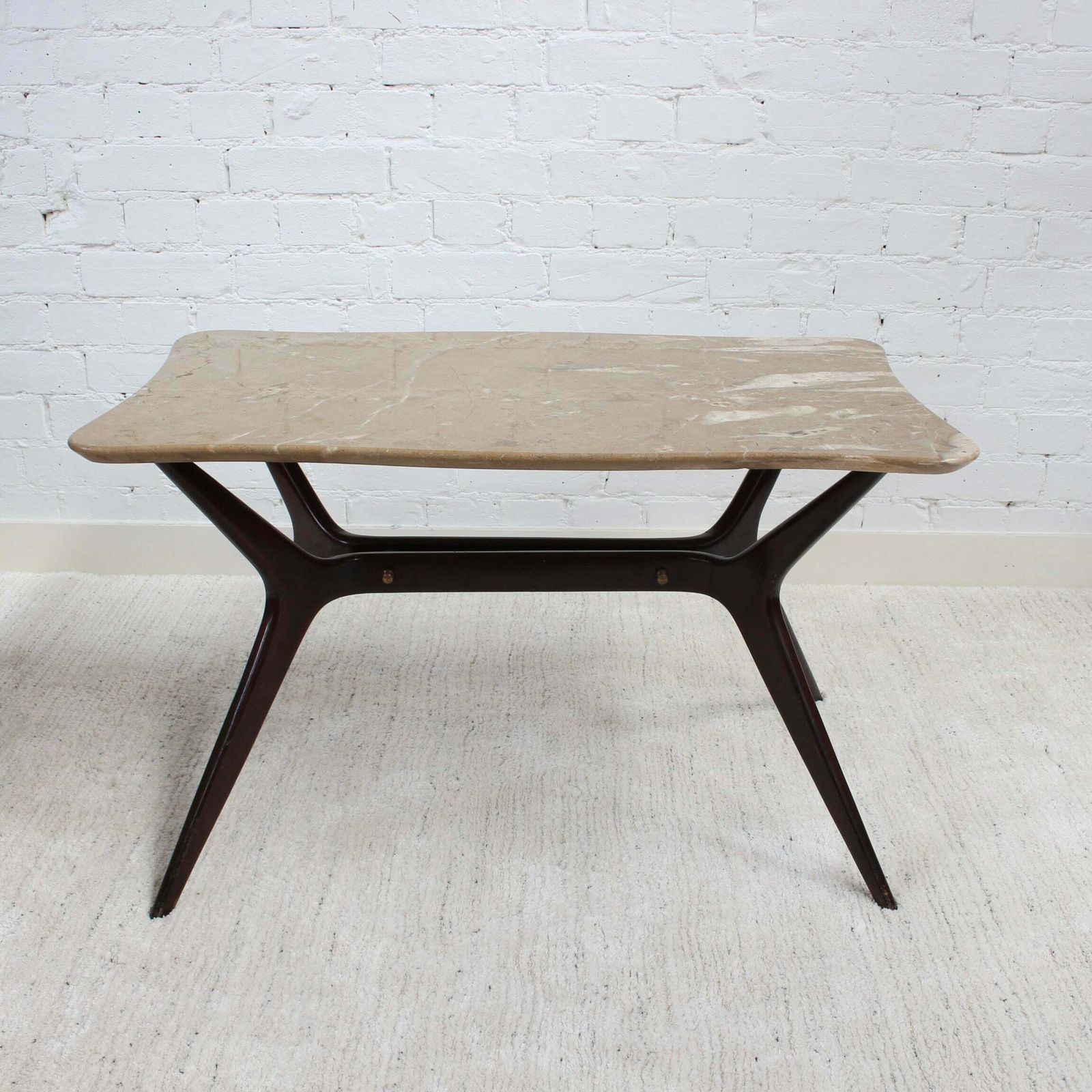 Mid Century Italian Coffee Table With Marble Top (Circa 1950s)