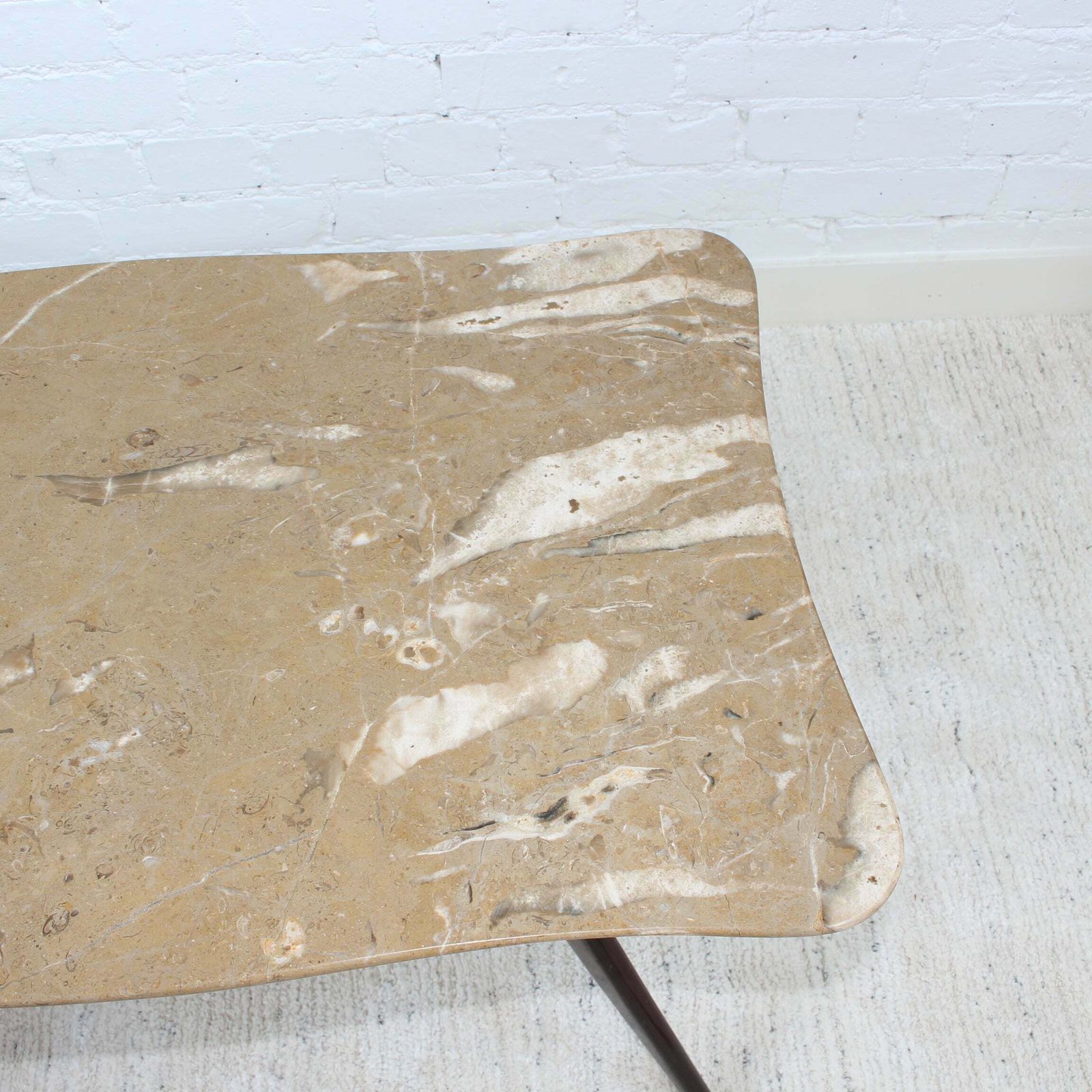 1350.0 Mid Century Italian Coffee Table With Marble Top (Circa 1950s) photo