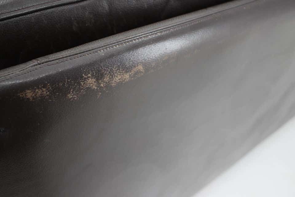 1141.0 1970s Danish 3 Seater Sofa In Dark Brown Leather photo