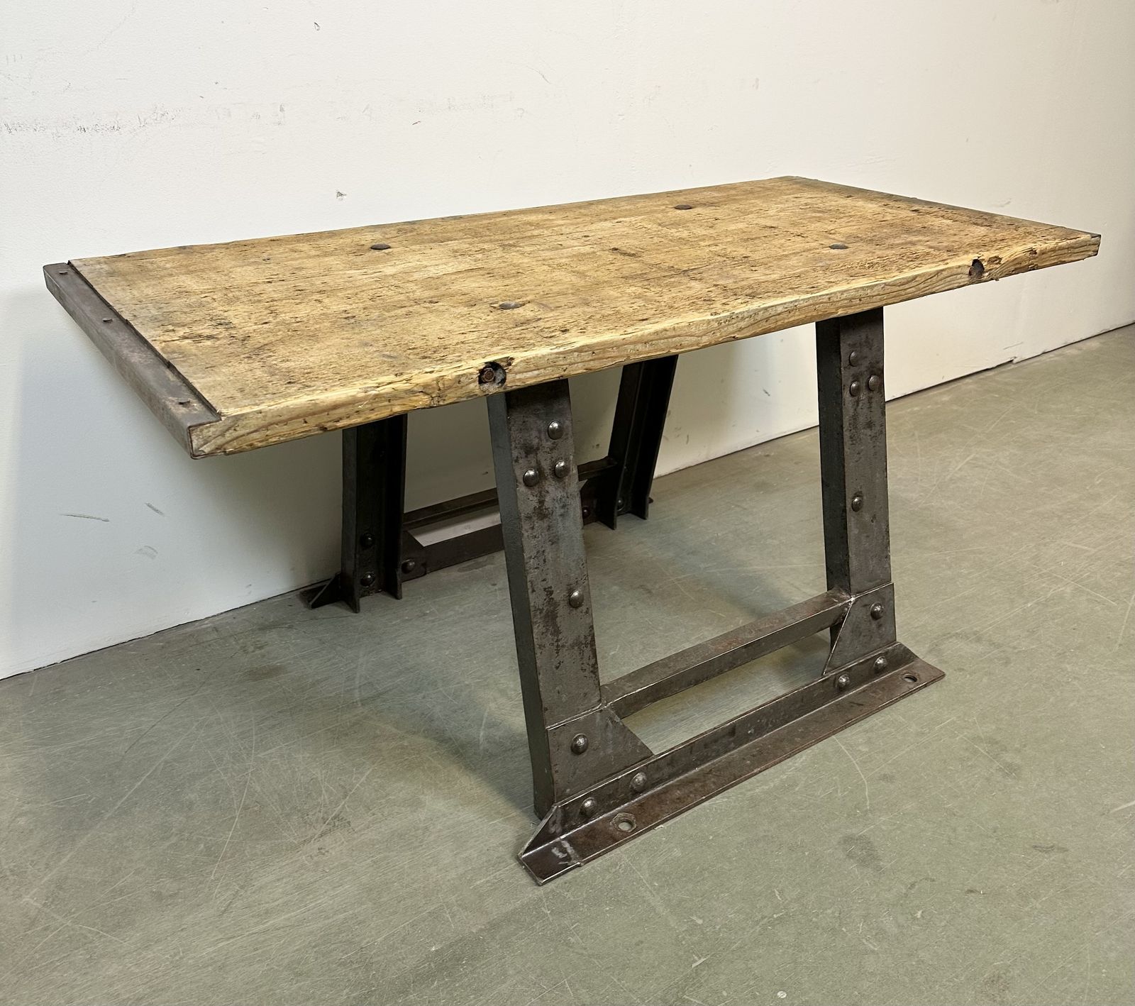 Furniture Industrial Riveted Coffee Table, 1960s photo