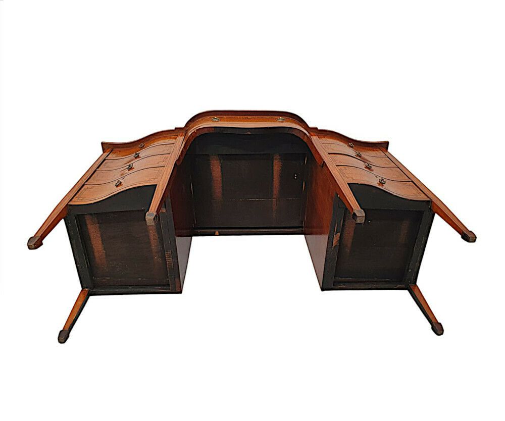 photo furniture A Fine Edwardian Inlaid Serpentine Sideboard