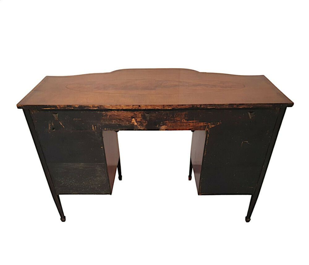 photo for sale A Fine Edwardian Inlaid Serpentine Sideboard