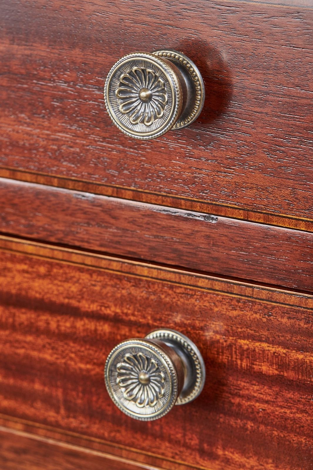 Edwardian Mahogany Inlaid 6 Drawer Chest photo for sale