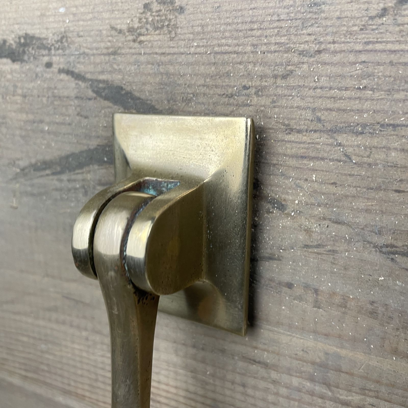 Antique Brass Door Knocker With Striking Plate photo Home Fixtures