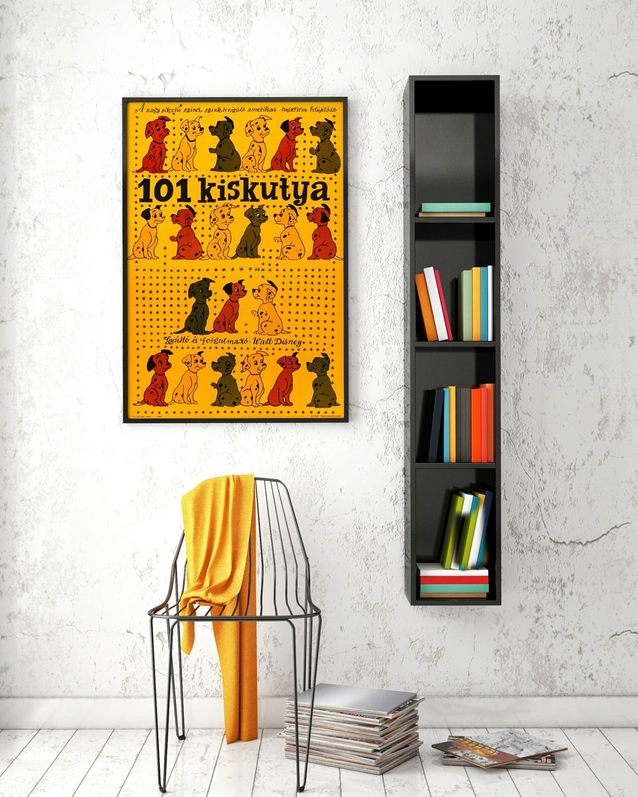"One Hundred And One Dalmatians" Original Vintage Film Poster, Hungarian, 1984 photo for sale