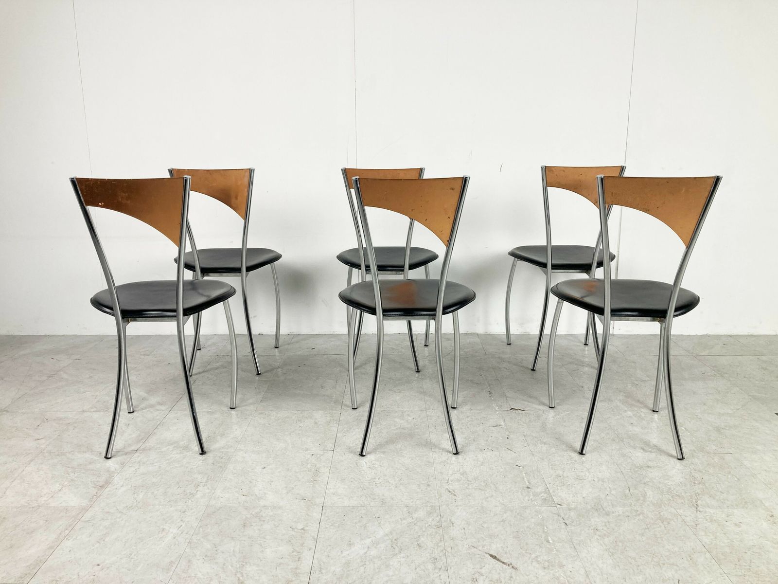 Rare Dining Chairs In Copper By Cattelan Italy, 1970s photo furniture