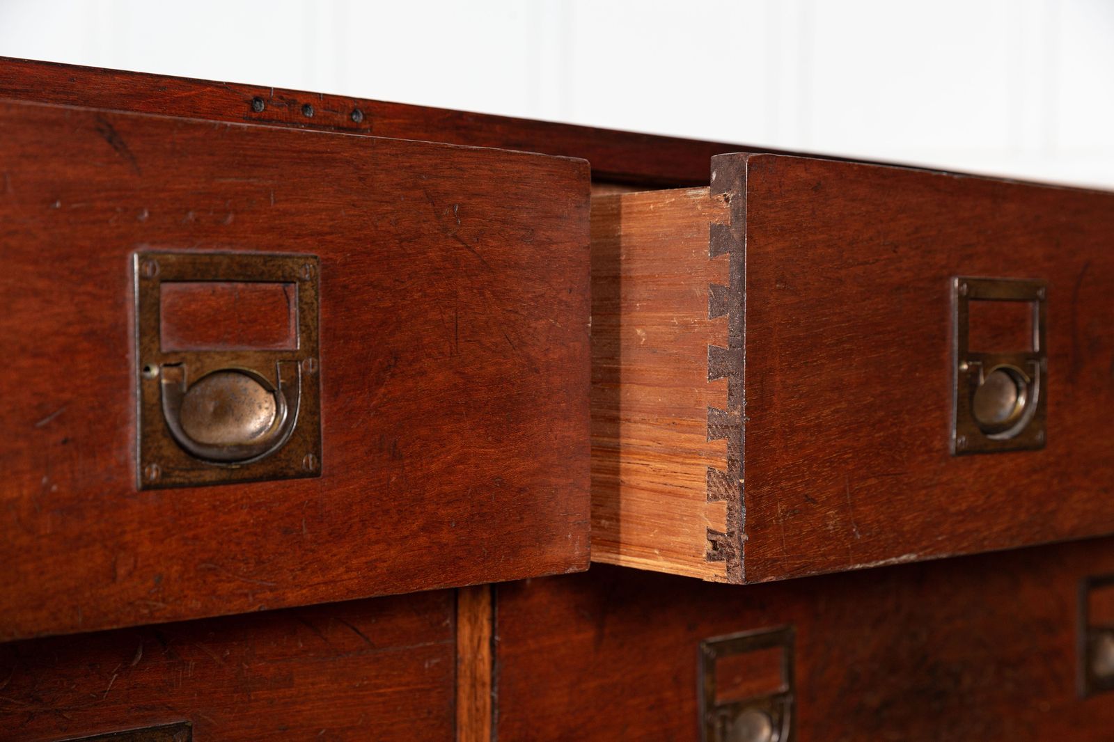 photo for sale Large English 19thc Mahogany Campaign Chest