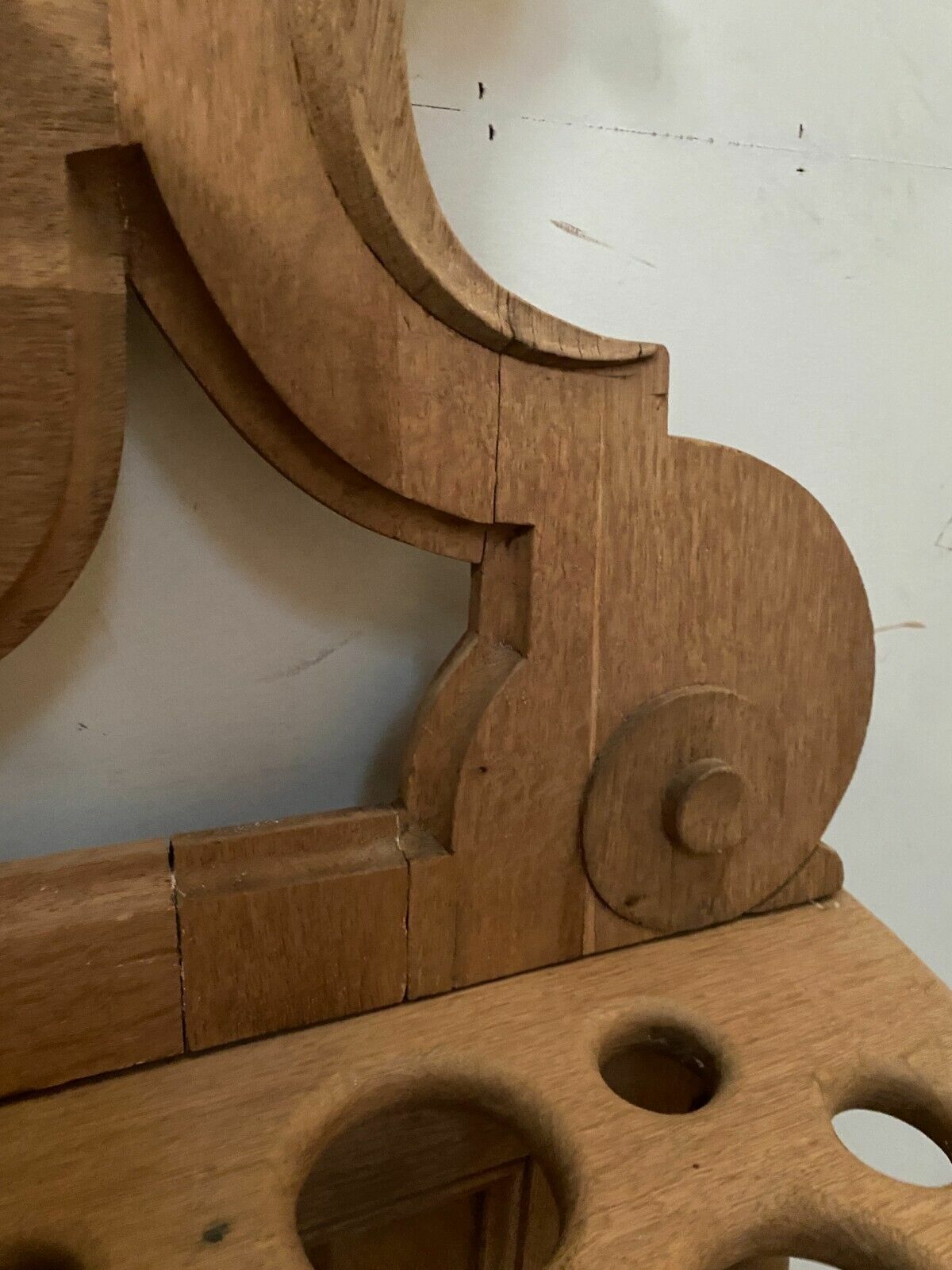 photo buy 20th Century Carved Oak Coat Rack And Umbrella