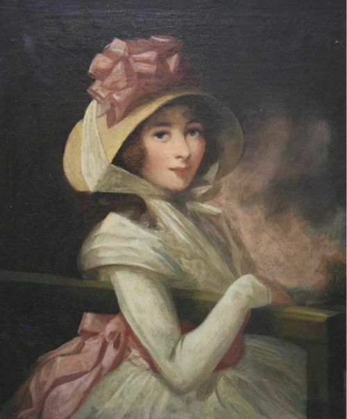 photo vinterior Portrait Of A Lady Oil On Canvas In Giltwood Frame