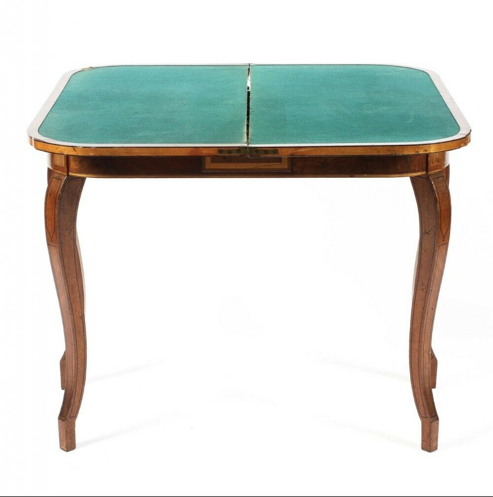 Georgian Mahogany And Satinwood Inlaid Card Table photo furniture