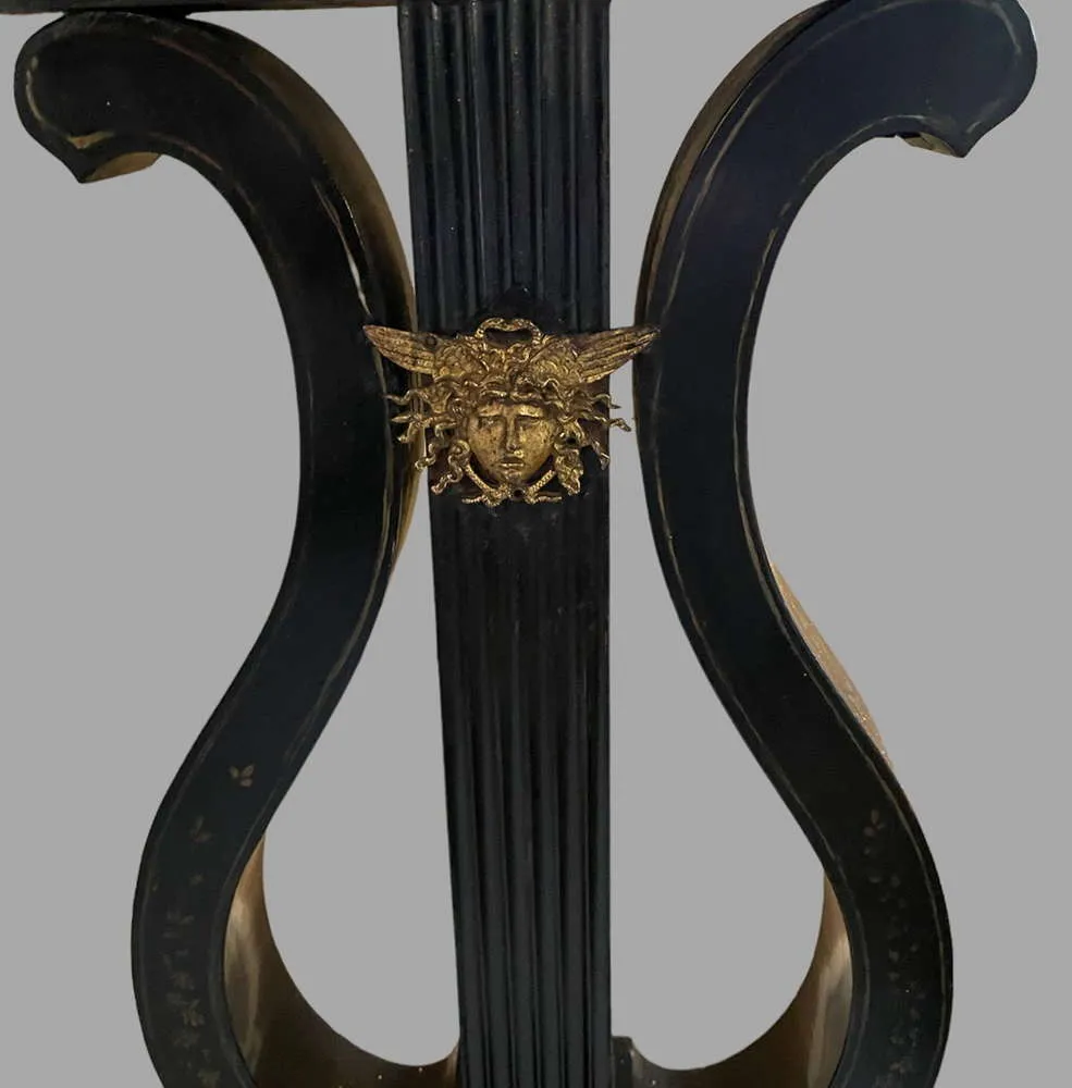 A 19th C Black Japanned  Sewing Table photo Furniture
