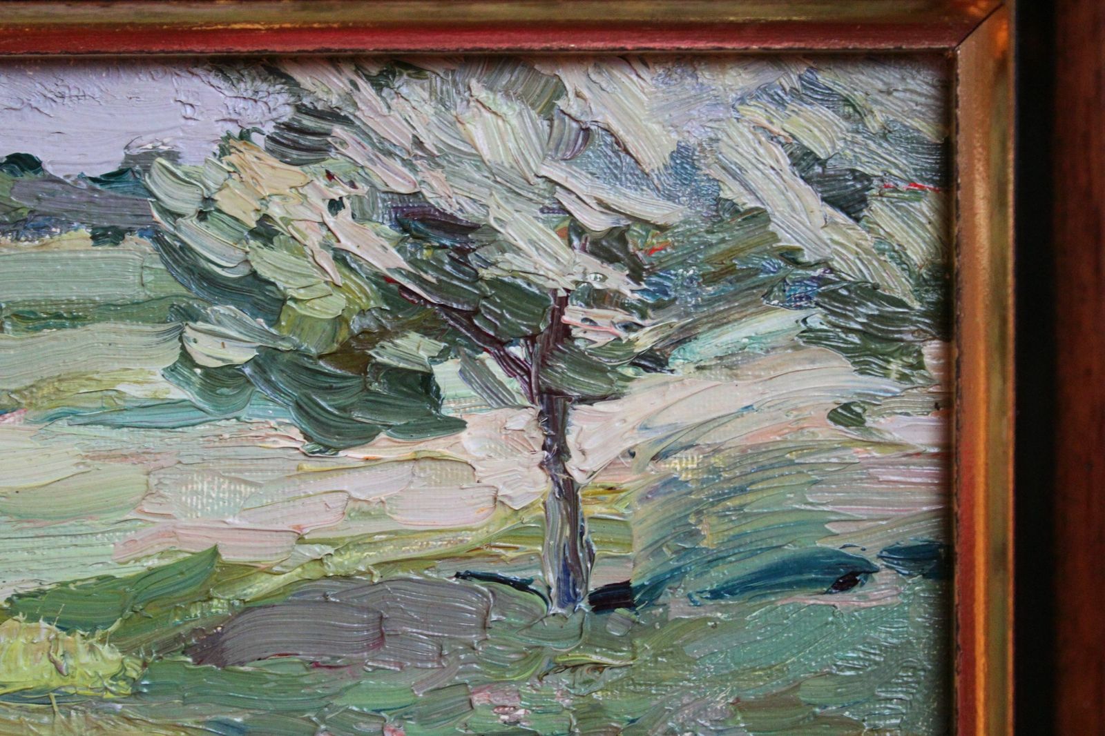 Landscape With Tree. 1961. Oil On Cardboard. 11x15,5 Cm. photo furniture