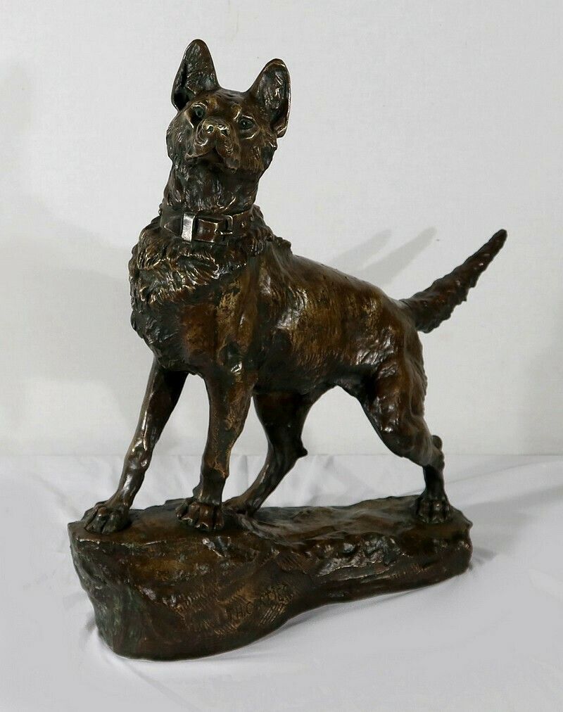 Art Important Bronze “Le Berger” By Tf. Cartier – Early 20th Century photo