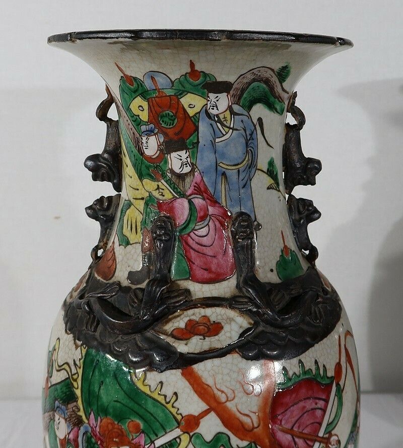 photo furniture Pair Of Nanjing Porcelain Vases, China, Late 19th Century