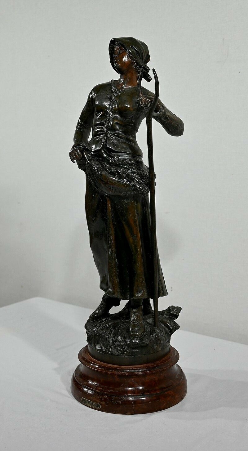 Important Spelter "End Of Day", After F. Moreau, Early 20th Century photo for sale