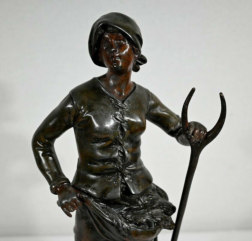 Important Spelter "End Of Day", After F. Moreau, Early 20th Century photo 854.9