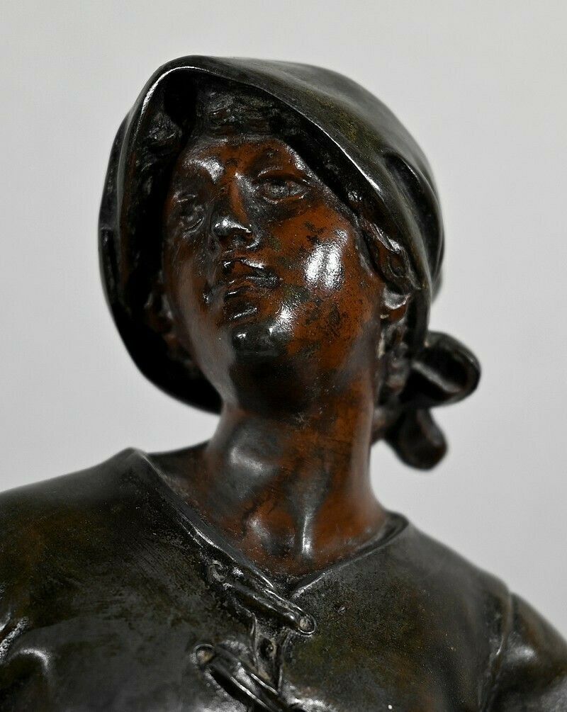 Important Spelter "End Of Day", After F. Moreau, Early 20th Century photo buy