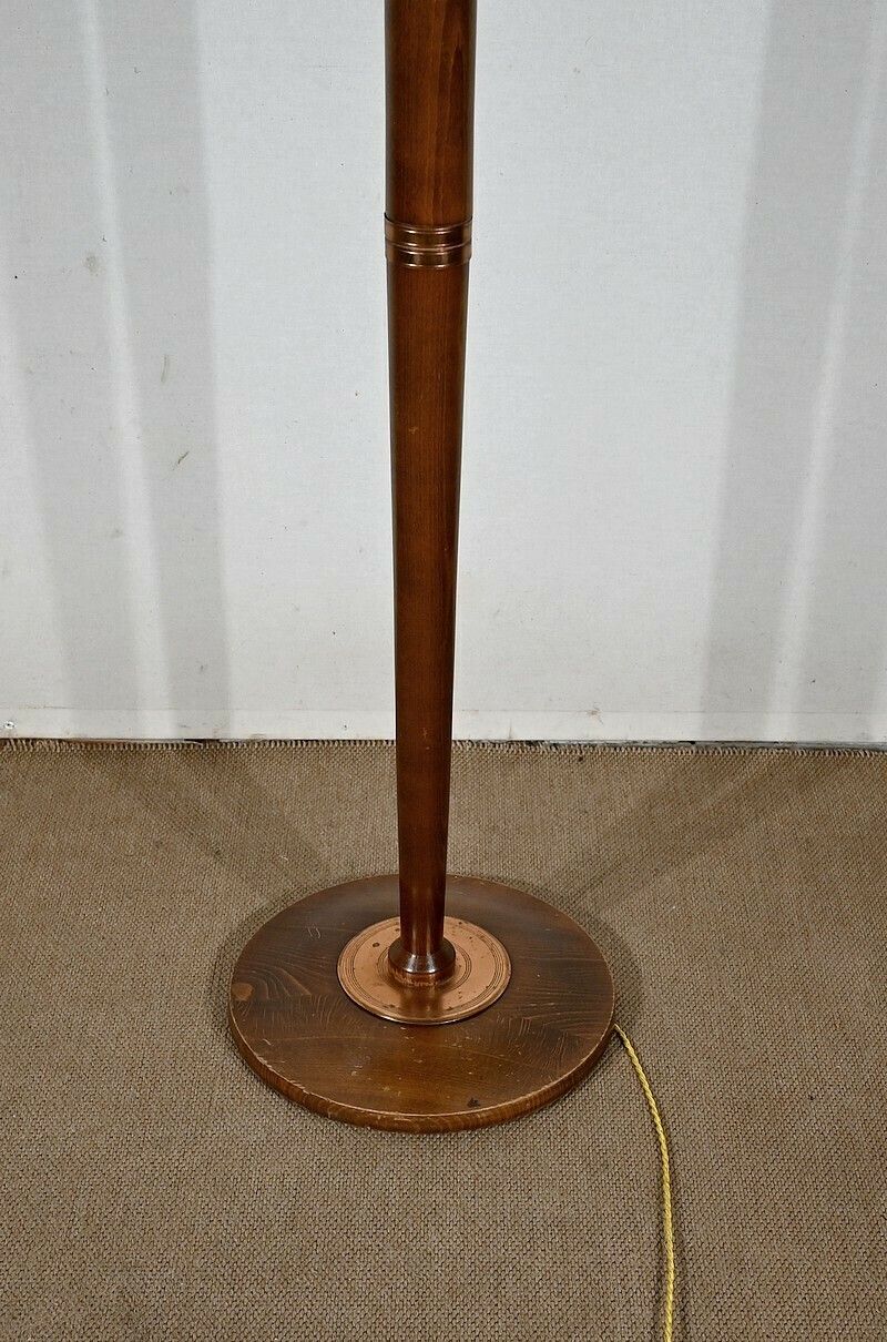 Art Deco Floor Lamp In Varnished Beech, 1940 photo buy