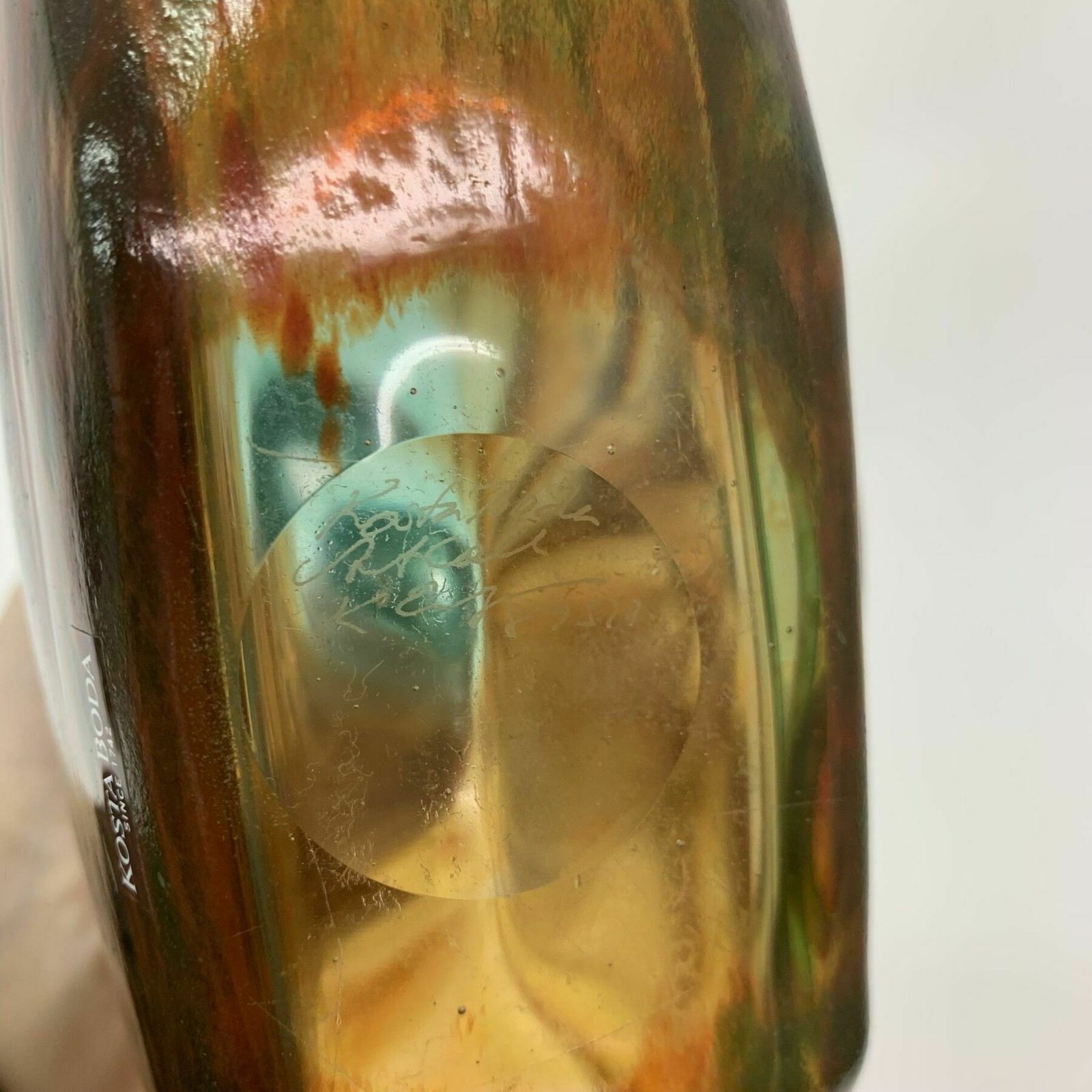 Rare Kjell Engman For Kosta Boda Rio Vase, 1970’s photo vinterior