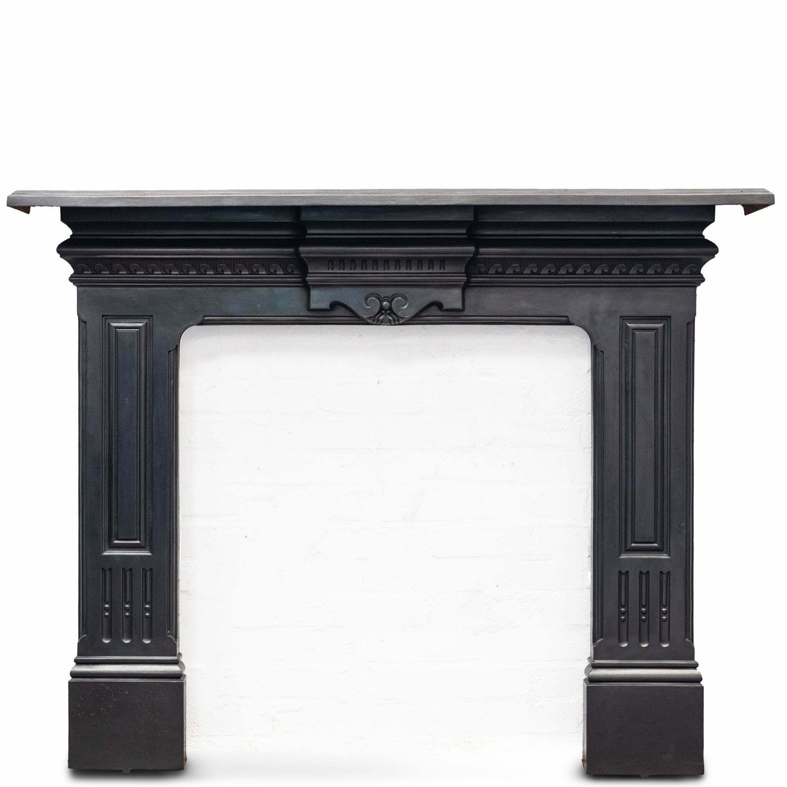 Antique Late Victorian Cast Iron Fireplace Surround
