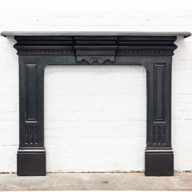 Antique Late Victorian Cast Iron Fireplace Surround photo furniture