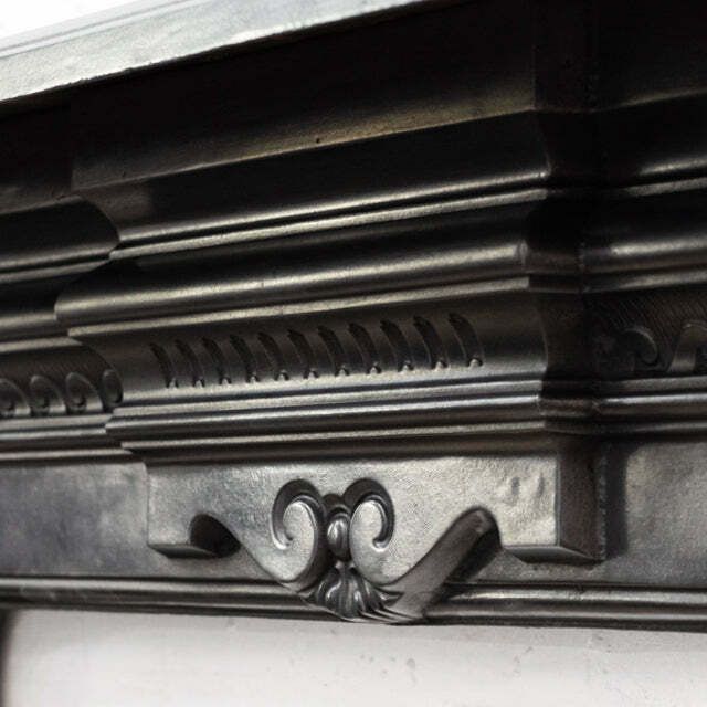 photo for sale Antique Late Victorian Cast Iron Fireplace Surround
