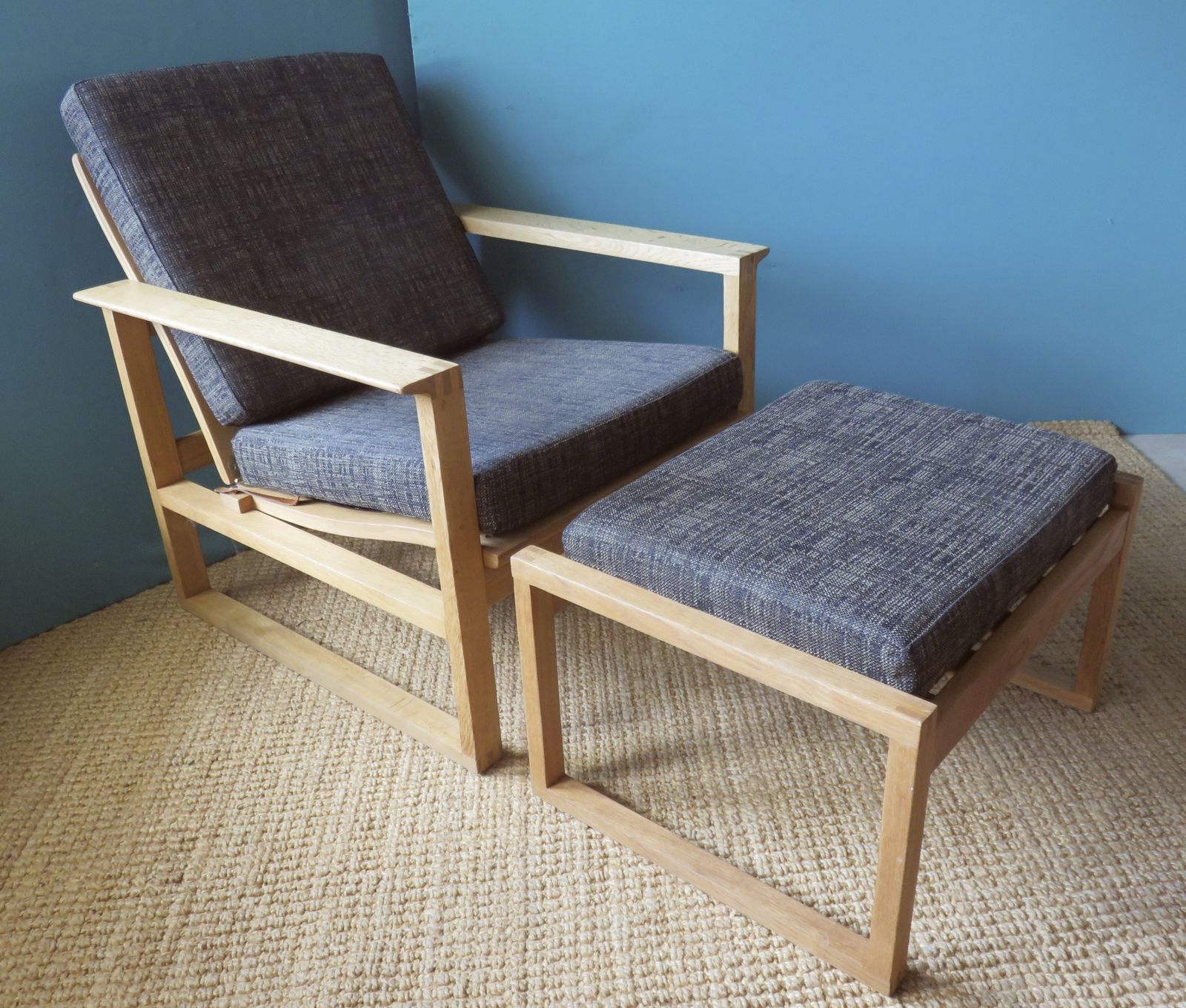 Armchair In Light Oak By Borge Mogensen Model Bm 2256. Denmark 1965 photo furniture
