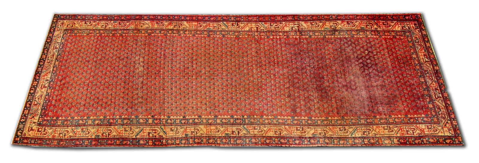 Handwoven Wool Runner Rug Traditional Red Tribal Carpet Rug photo furniture