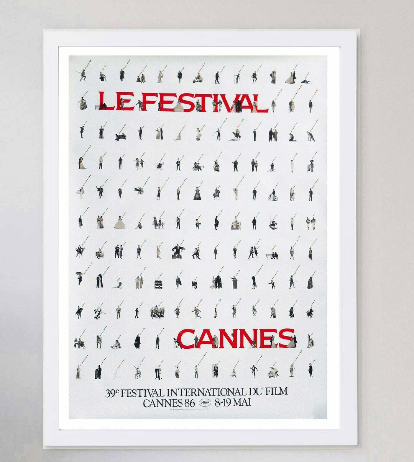 Cannes Film Festival 1986 Original Vintage Poster photo for sale