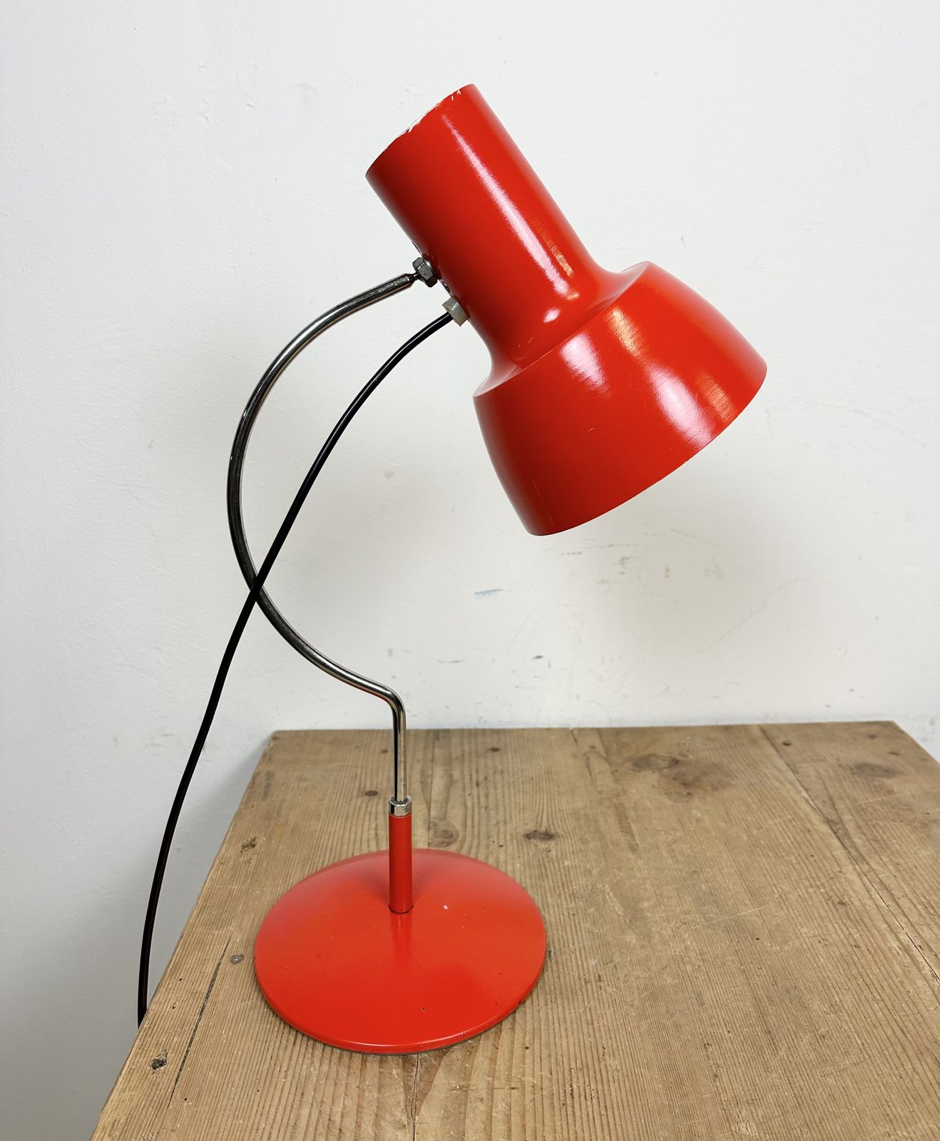 Red Table Lamp By Josef Hurka For Napako, 1960s photo furniture