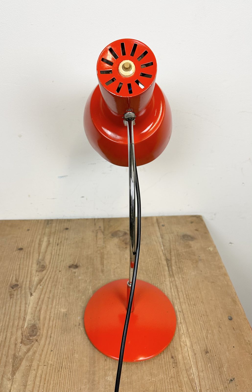 Red Table Lamp By Josef Hurka For Napako, 1960s photo for sale
