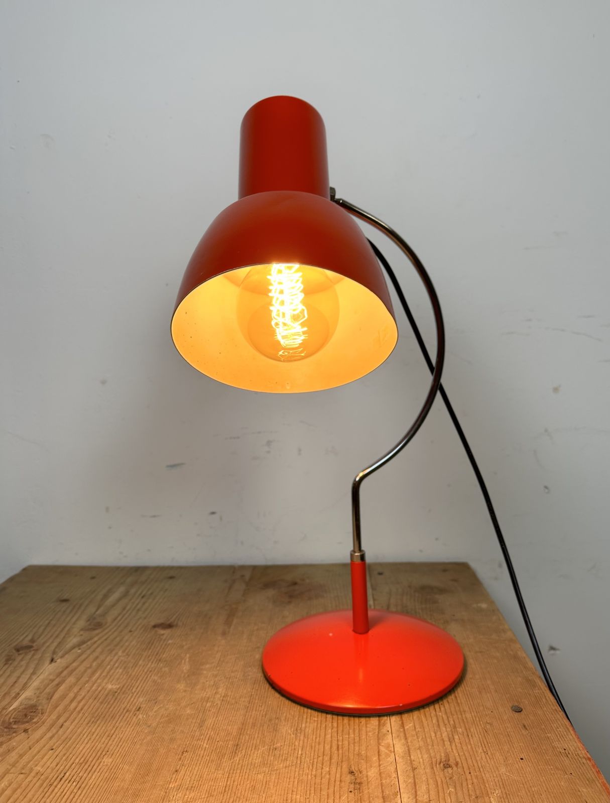 photo furniture Red Table Lamp By Josef Hurka For Napako, 1960s