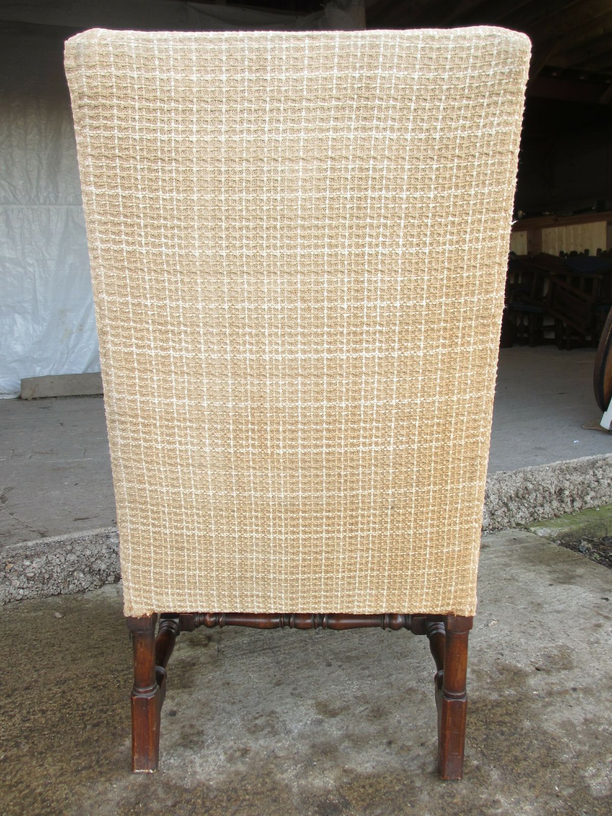 photo buy 19th Century Carved Walnut High Wing Back Armchair
