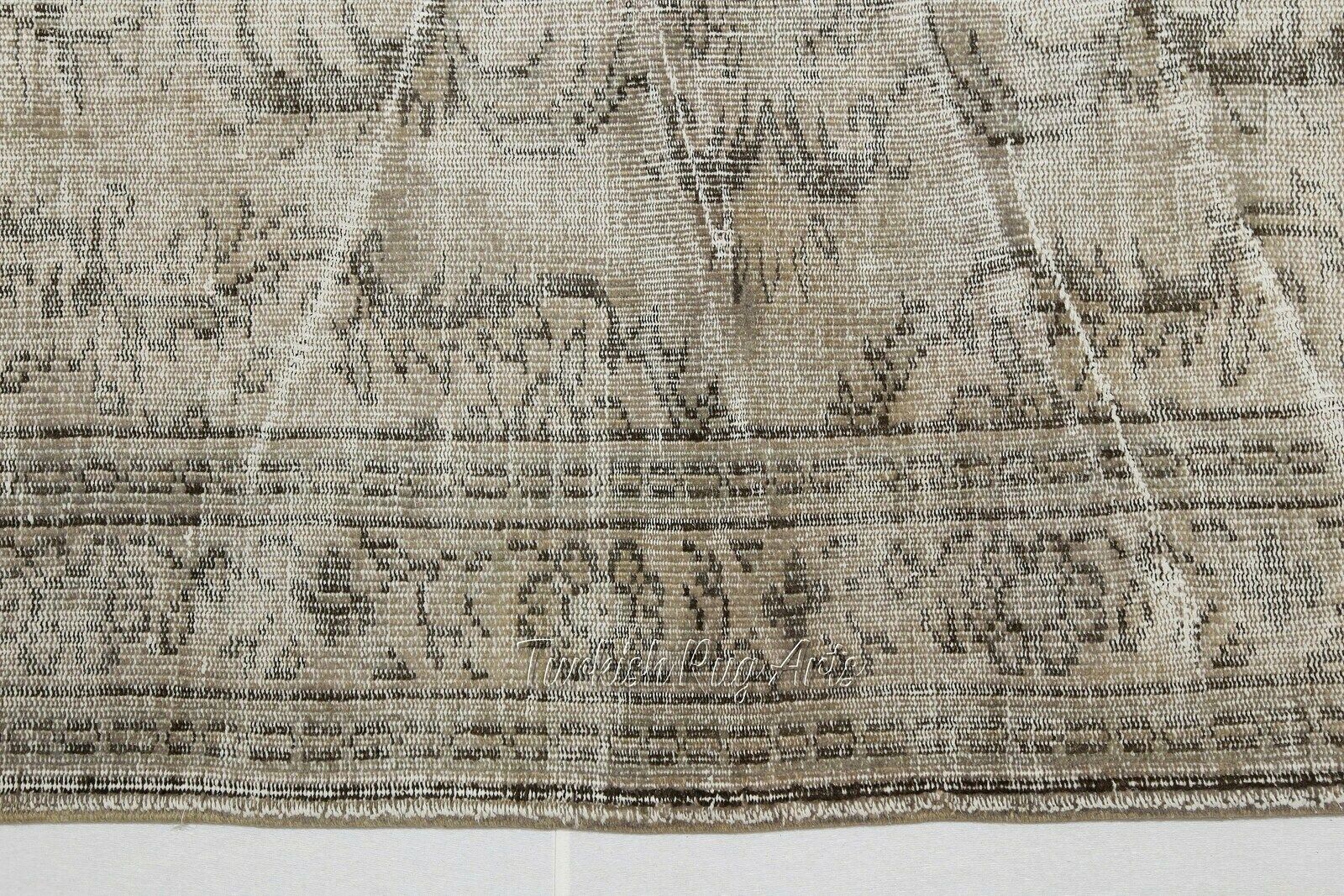 5.3x8.7 Ft, Turkish Rug, Vintage Rug, Area Rug, Oushak Rug, Wool Rug, Room Decor, Floral, Living Room Rug, Handmade, Distressed, Faded photo vinterior