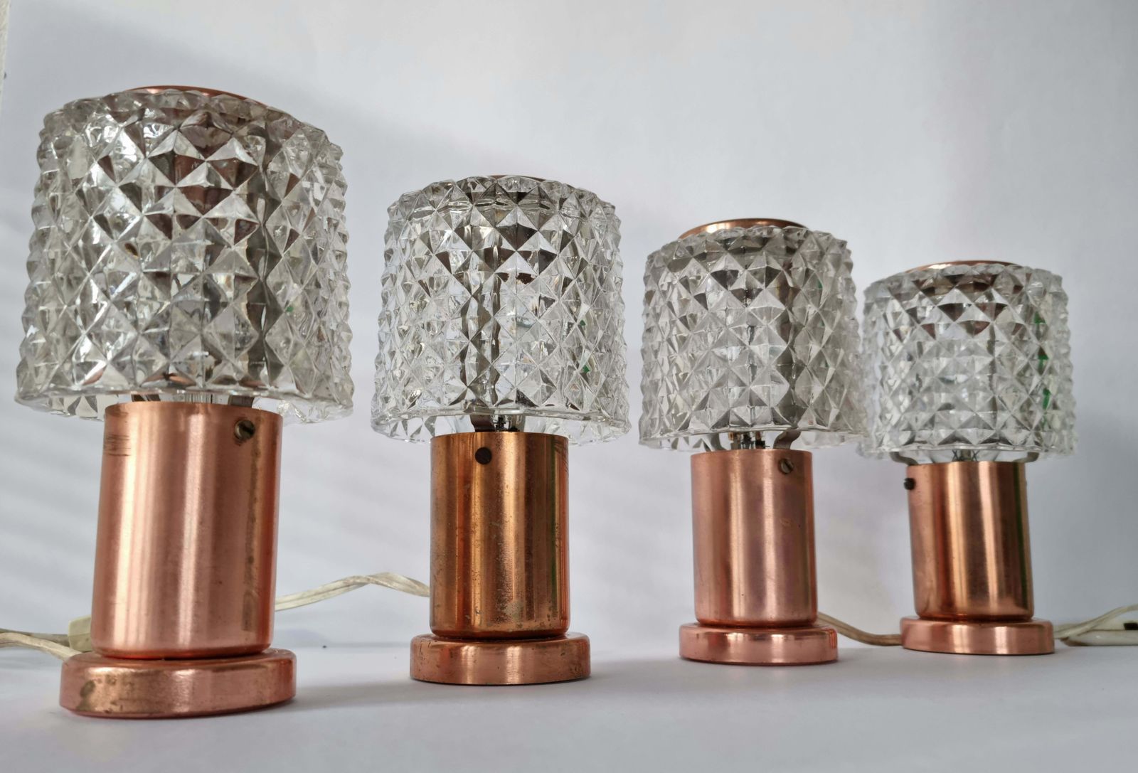 Set Of Four Midcentury Table Lamps Kamenicky Senov, 1970s photo buy