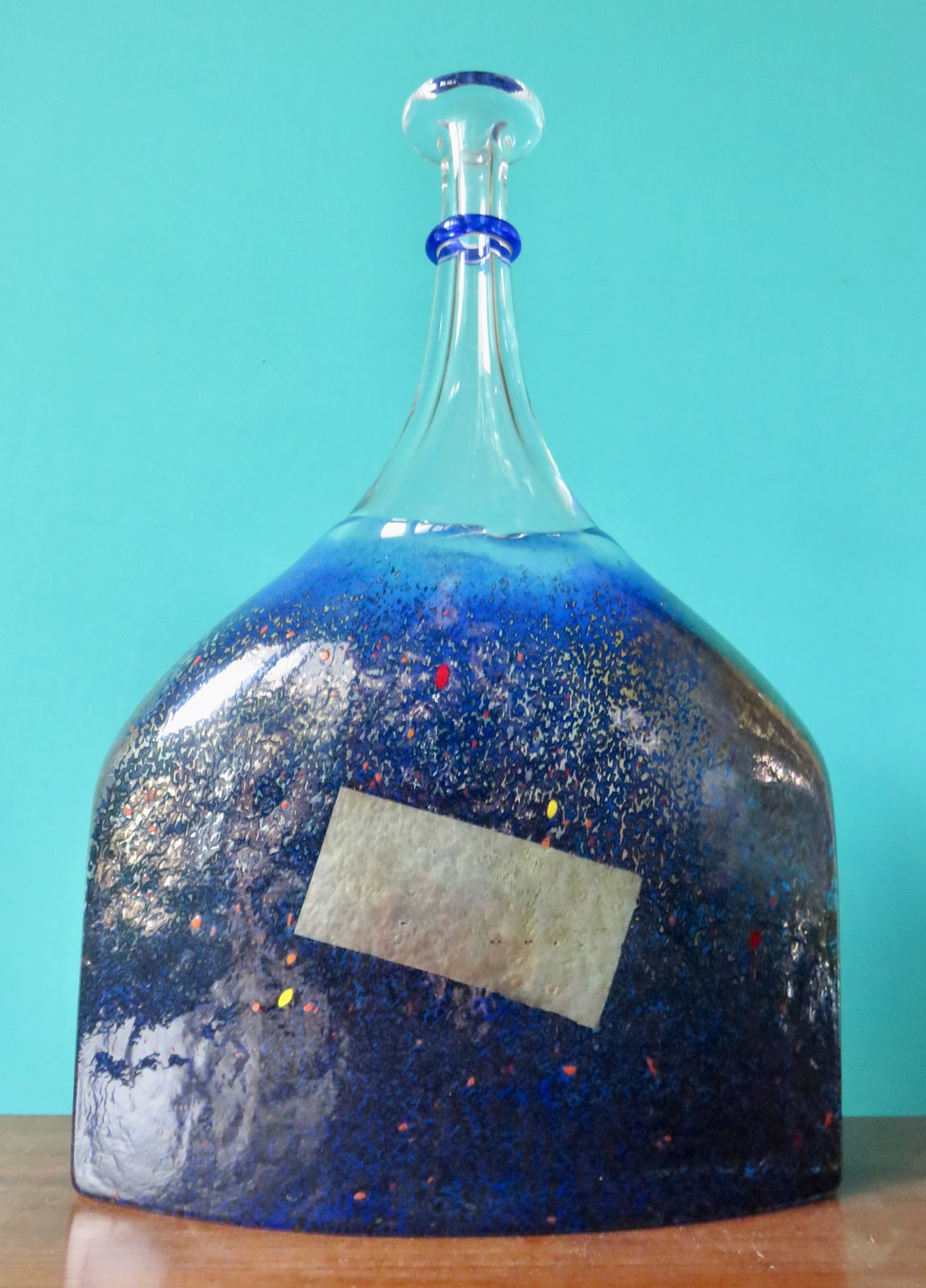 High Bottle Shaped Vase In Blown Glass By Bertil Valien For Kosta Boda. Sweden 1980 photo furniture