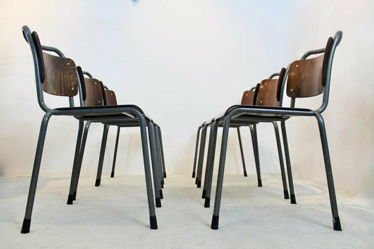 Industrial Plywood Th Delft Chair By W.H. Gispen, 1950s photo Furniture