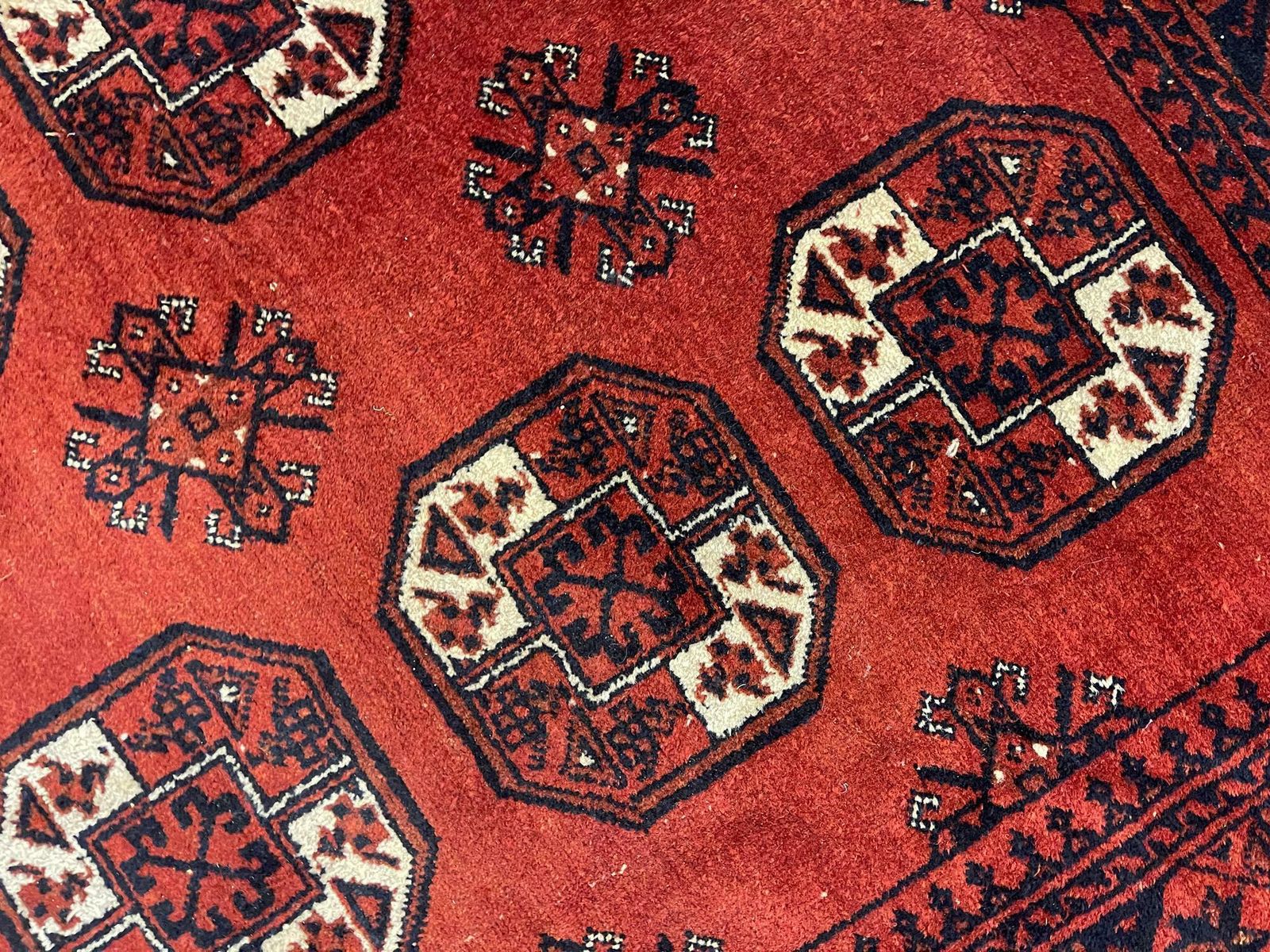 Turkmen Carpet Hand Knotted Red Wool Rug Oriental Livingroom Rug photo buy
