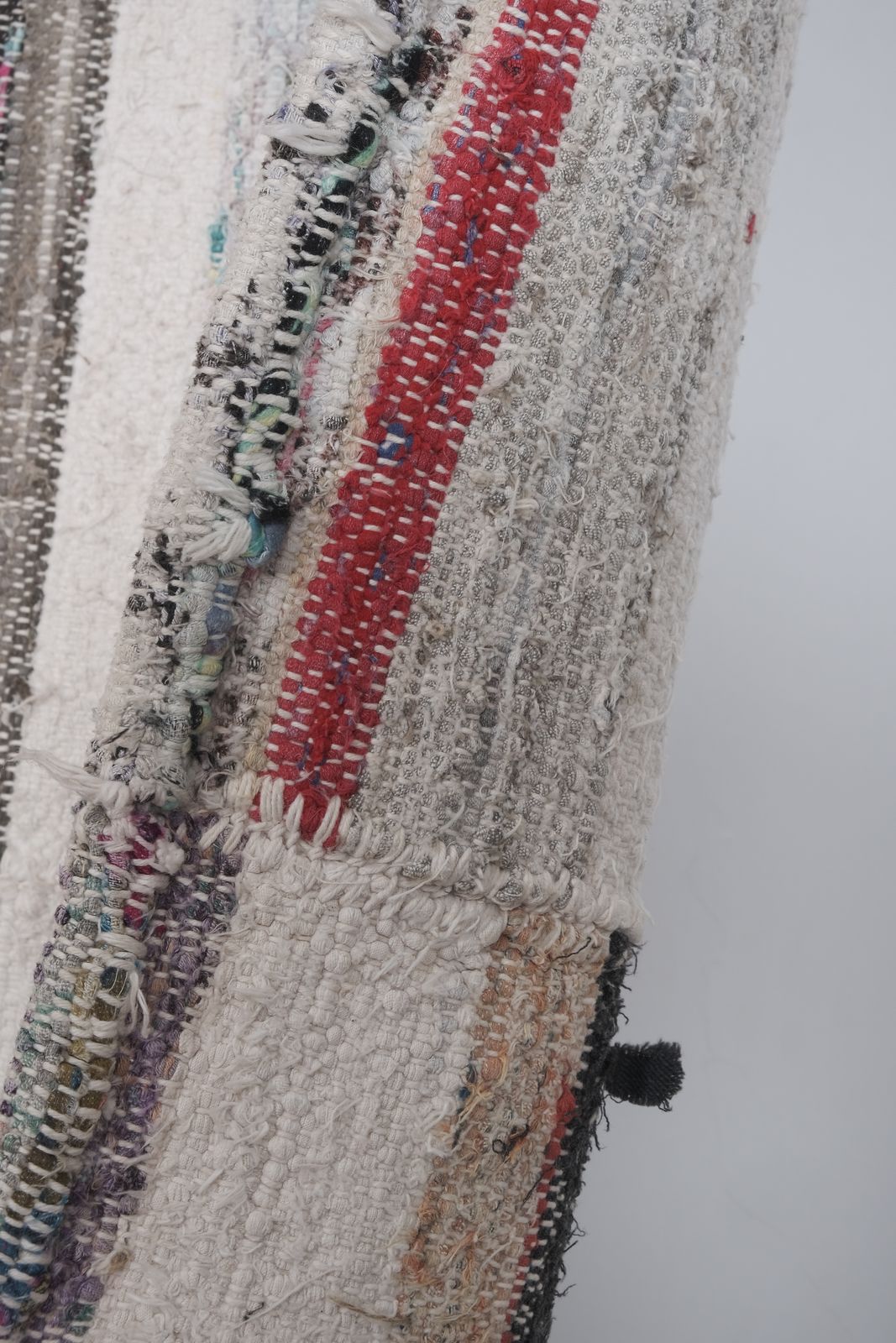Textiles Vintage Turkish Cotton Striped Kilim Runner Rug 8'1'' X 10'5'' photo