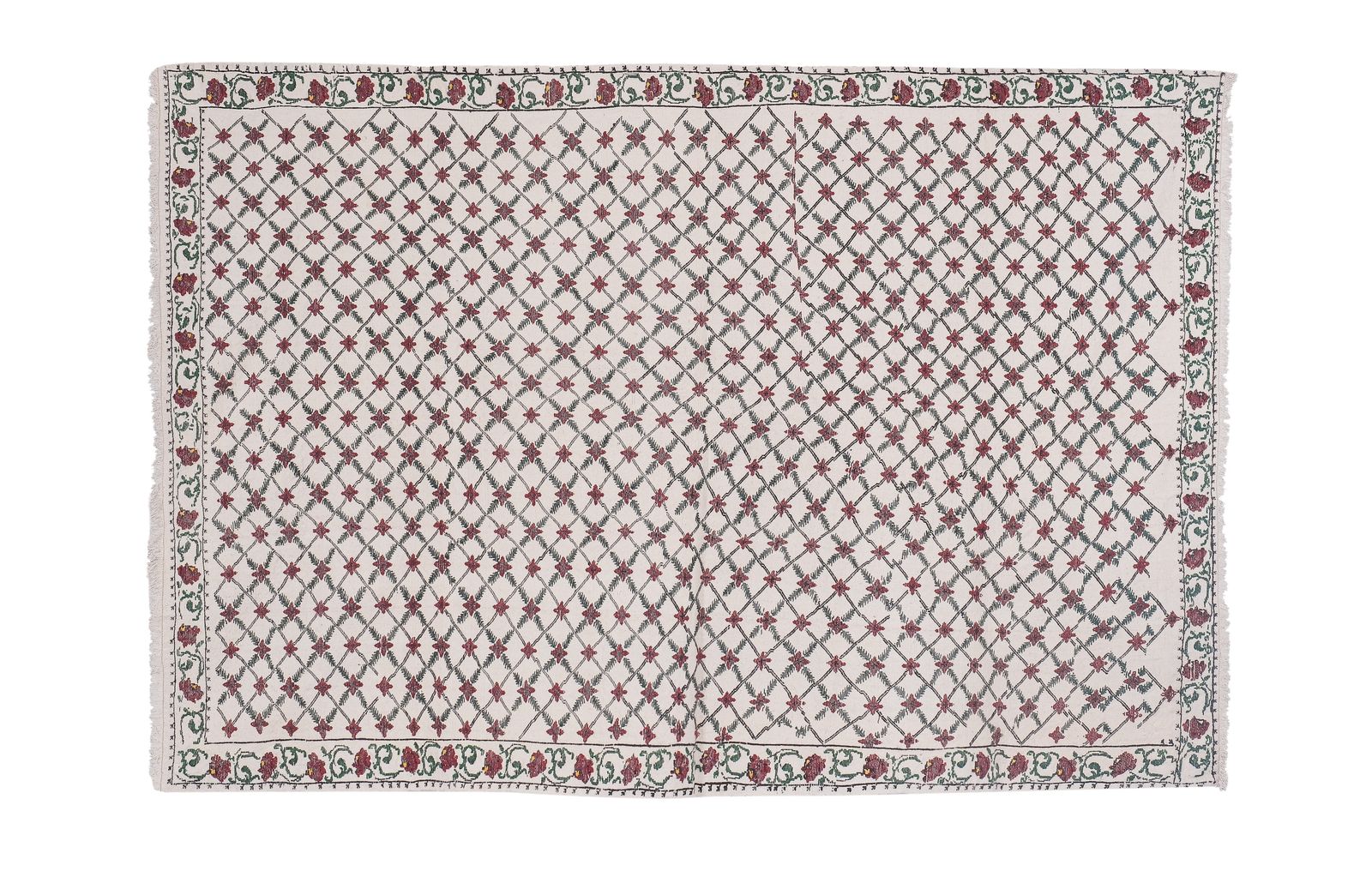 Vintage Wool Turkish Jajim Kilim Rug 5'5'' X 8' photo furniture