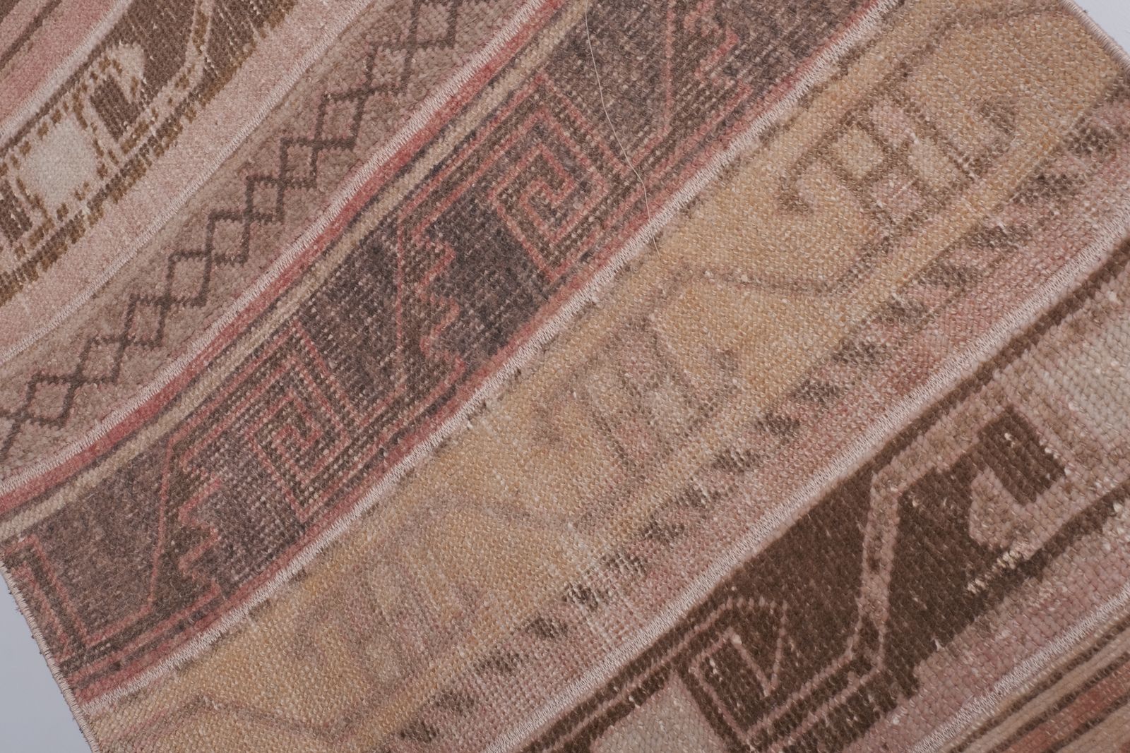 photo for sale 1960s Patchwork Turkish Extra Long And Wide Runner   Stair Tread 2'6'' X 27'5''