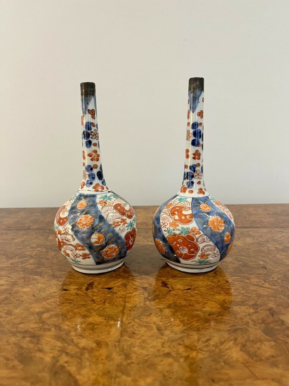 Pair Of Antique Japanese Imari Vases photo for sale